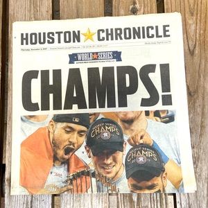 Houston Chronicle Astros Champs World Series Thursday Nov 2 2017 News Paper